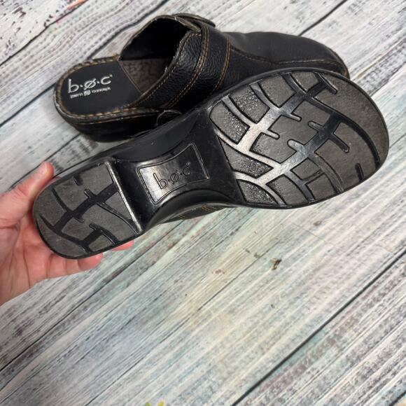 Born B.O.C Leather Clogs Slip-On Buckle Mule Comfort Shoes Size 9 - Picture 4 of 4